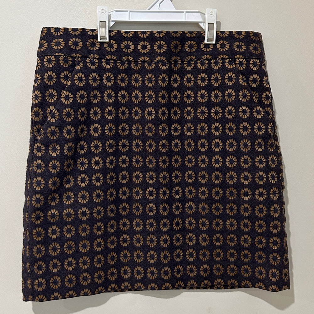 Loft Blue/Gold Mini Skirt